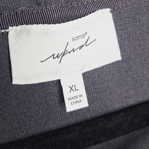 Soma Weekend Terry Bamboo Dress Lace Up Hooded XL Lounge Swim Cozy Terrycloth - Picture 4 of 9